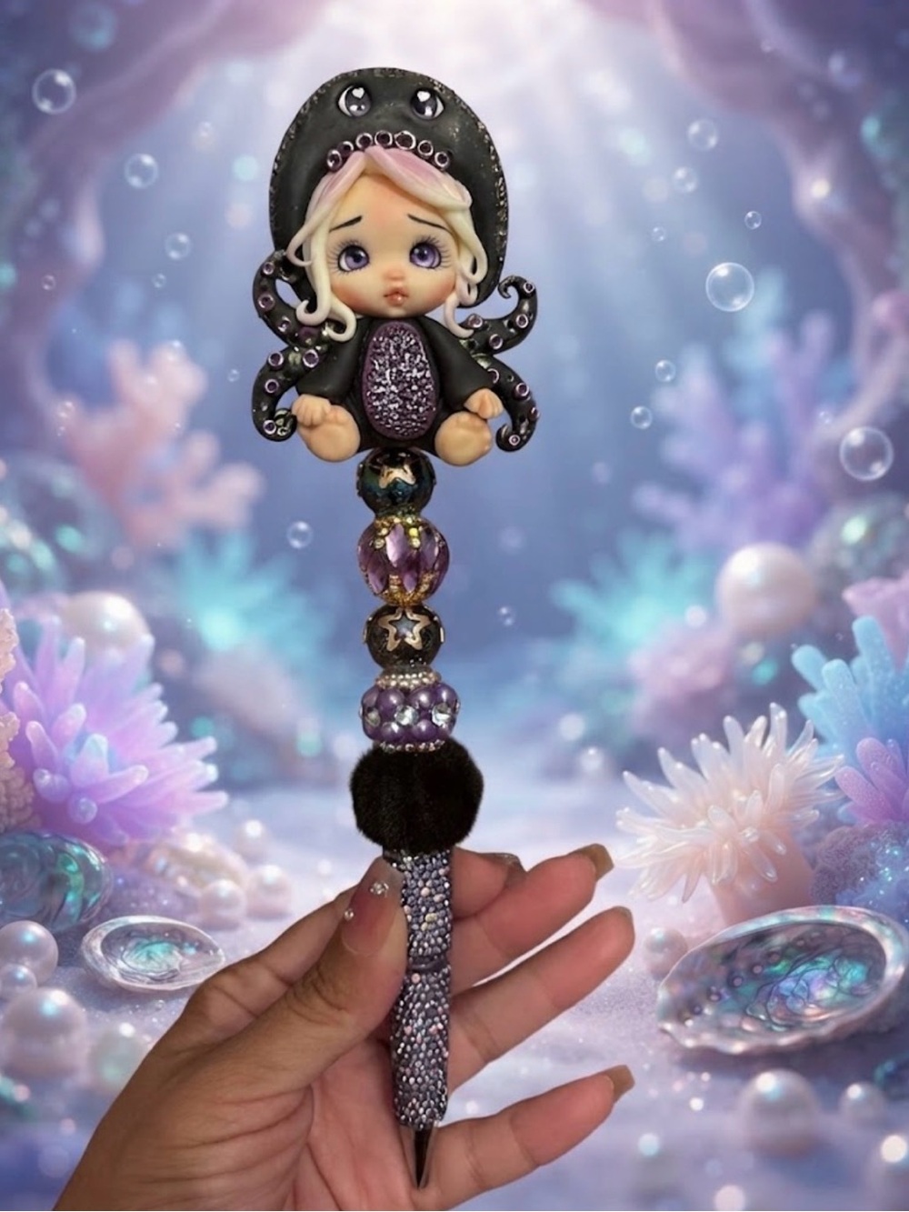 Custom Purple Octopus Doll Pen